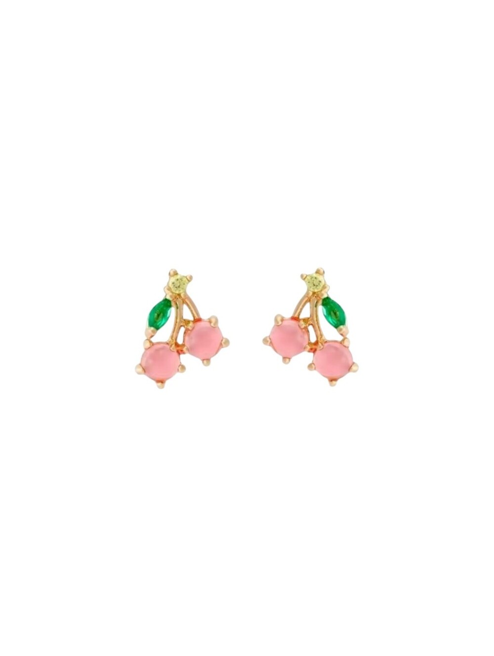 Cubic Zirconia Cherry Studs